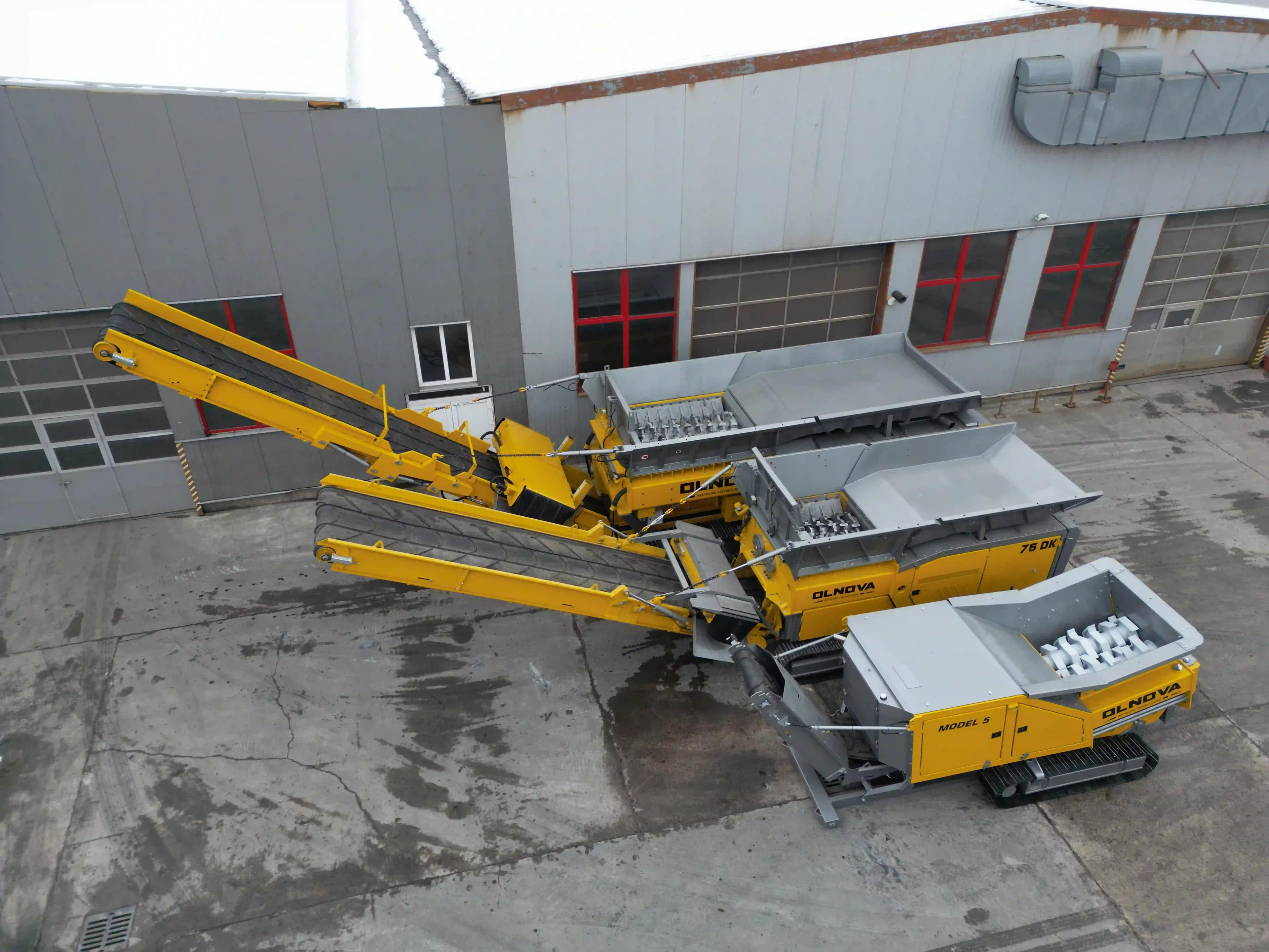 comparison of the olnova model 5, 75 and 95 shredders