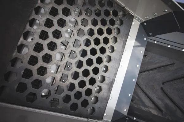 steel punch plate mesh used on a ARK 5030 screener