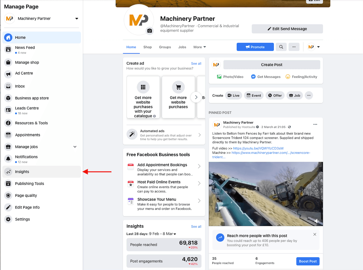 Facebook post scheduler
