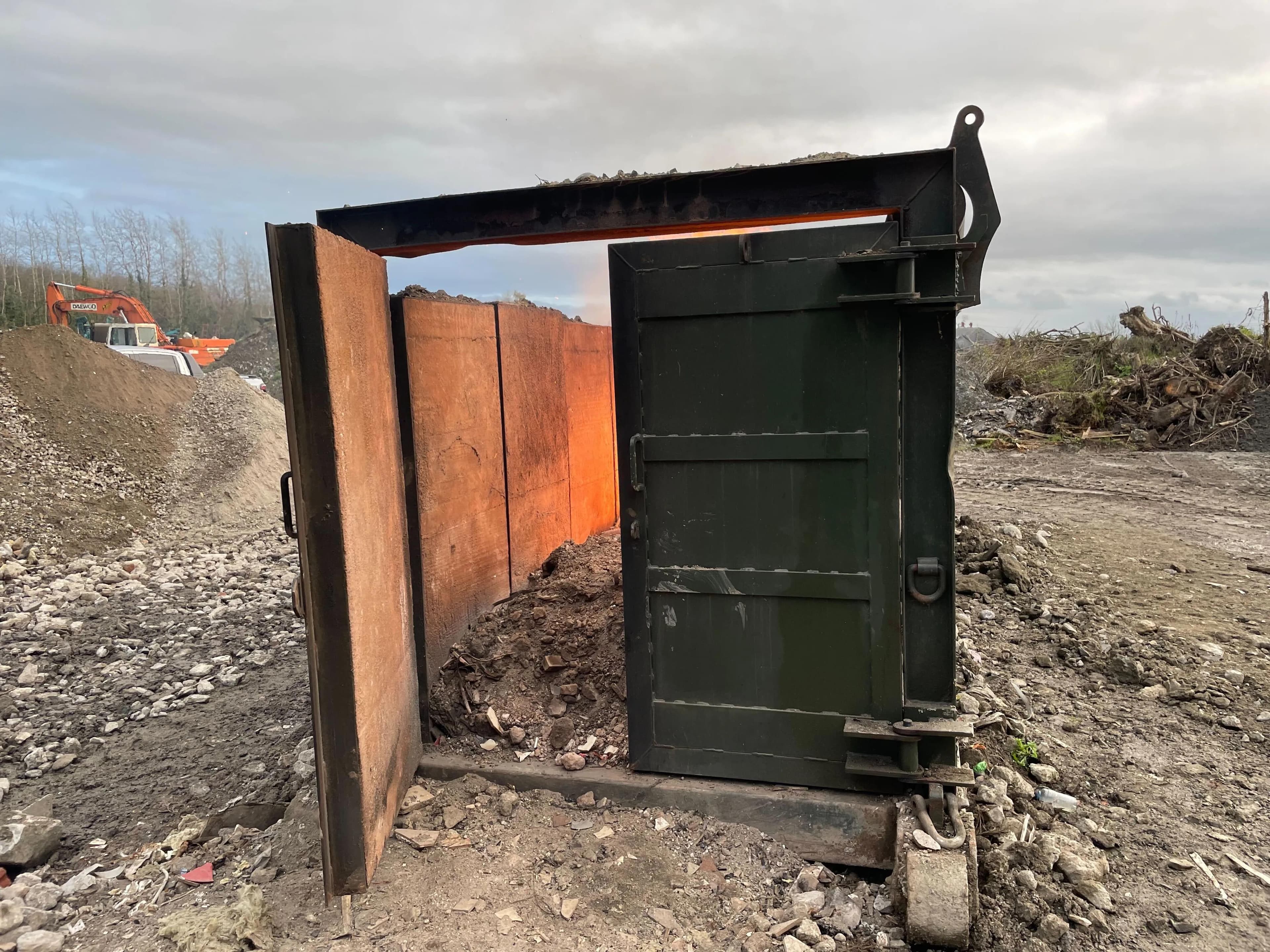 Merris Air curtain burner processing material