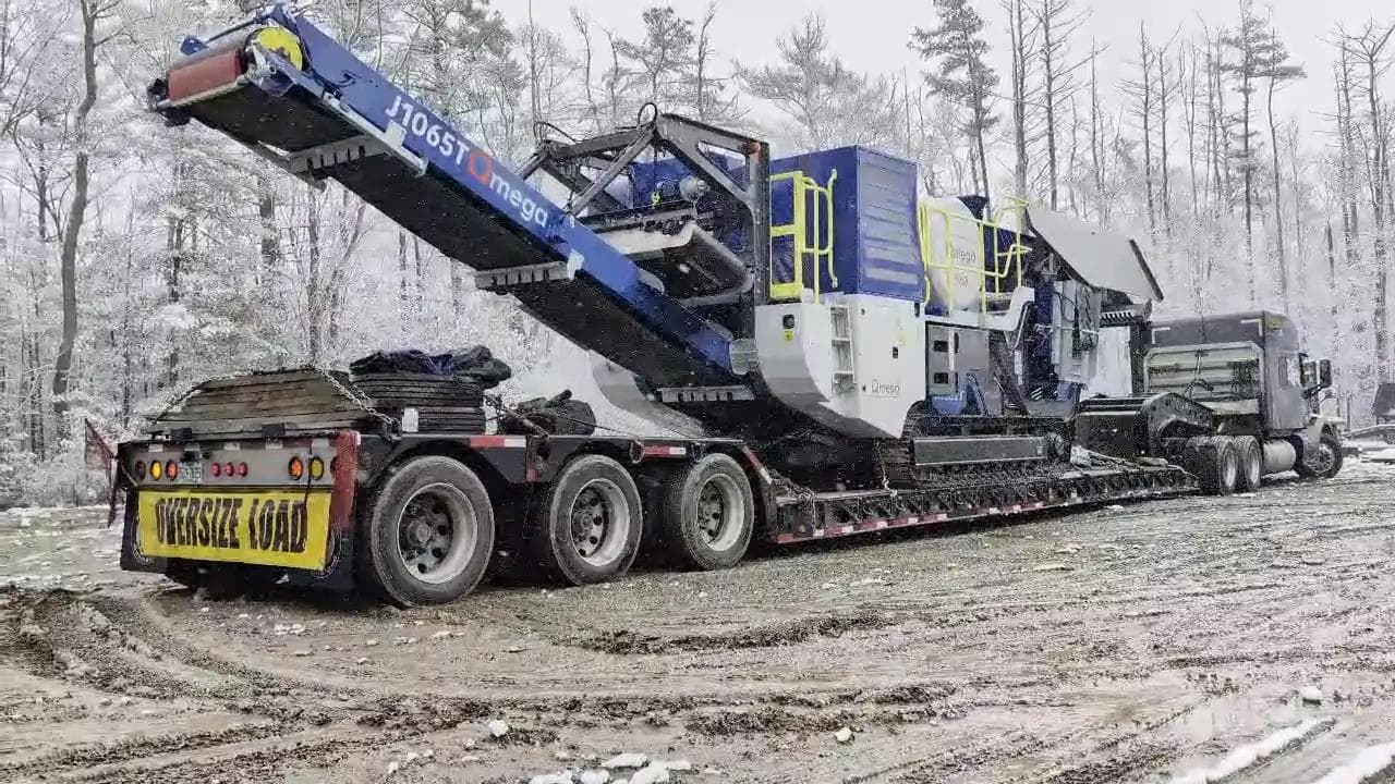 Omega J1065T being delivered in the snow to Alaska