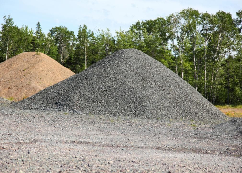 Piles of gravel