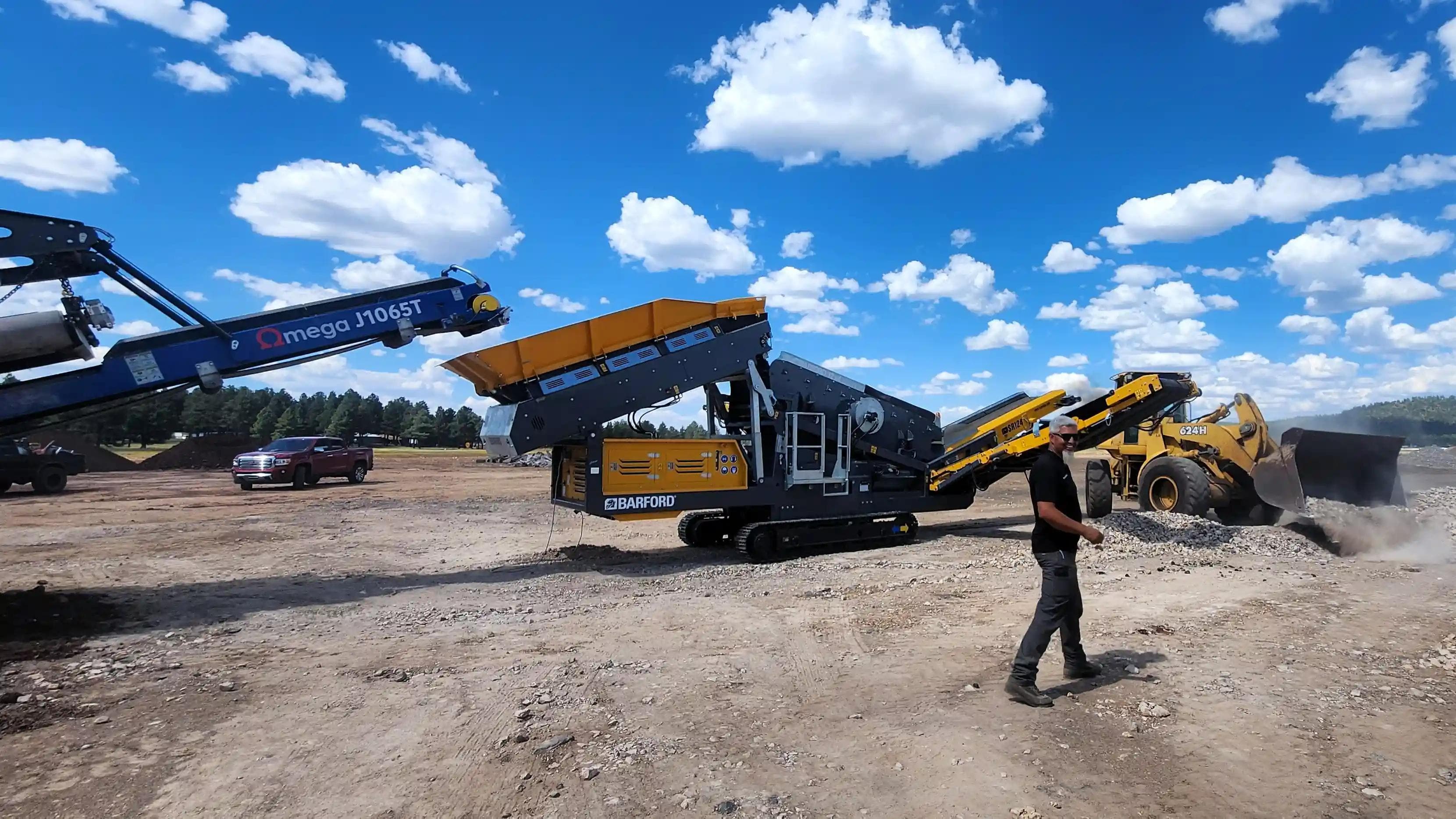 JMZ crusher and screener on site