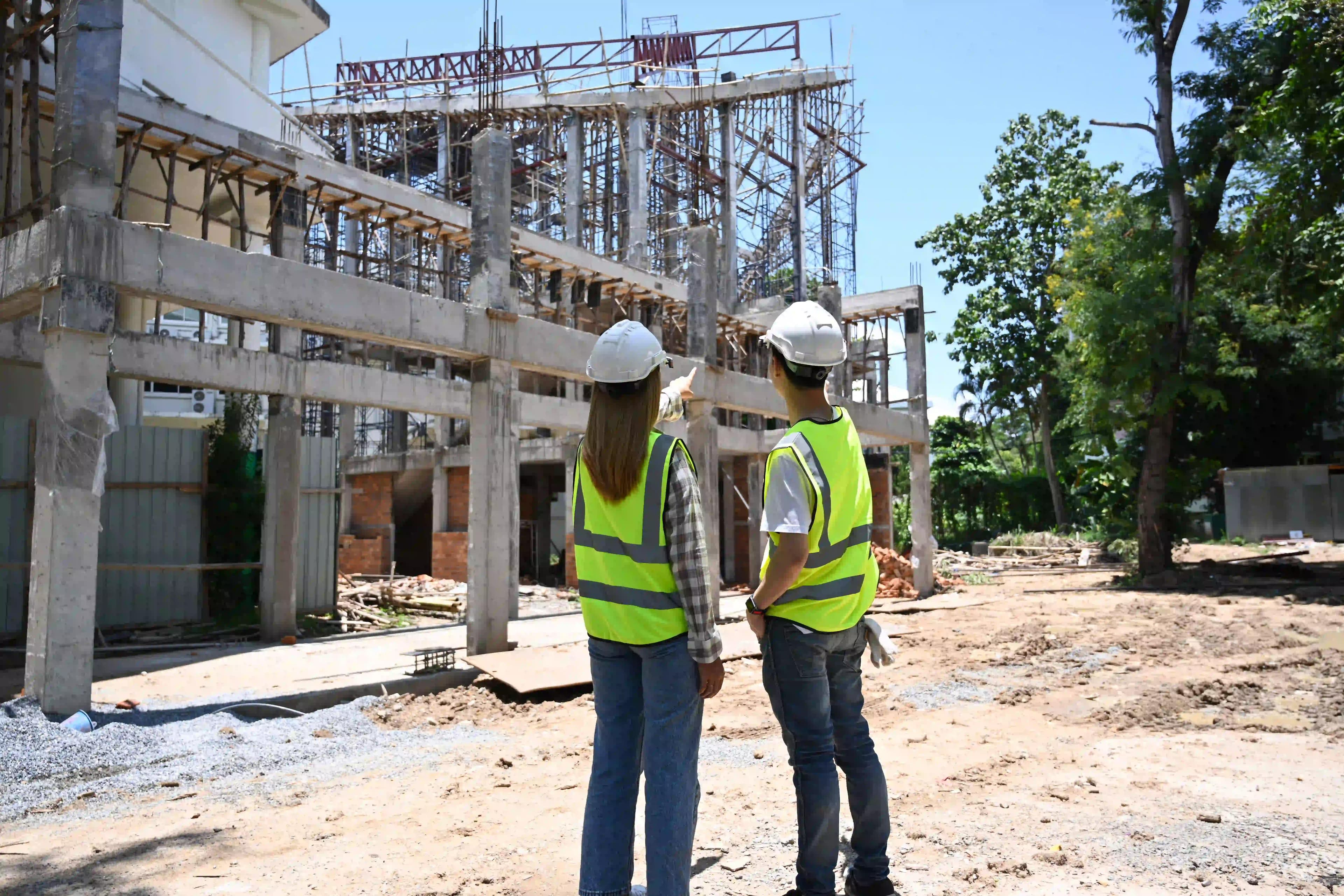 two engineers on a worksite