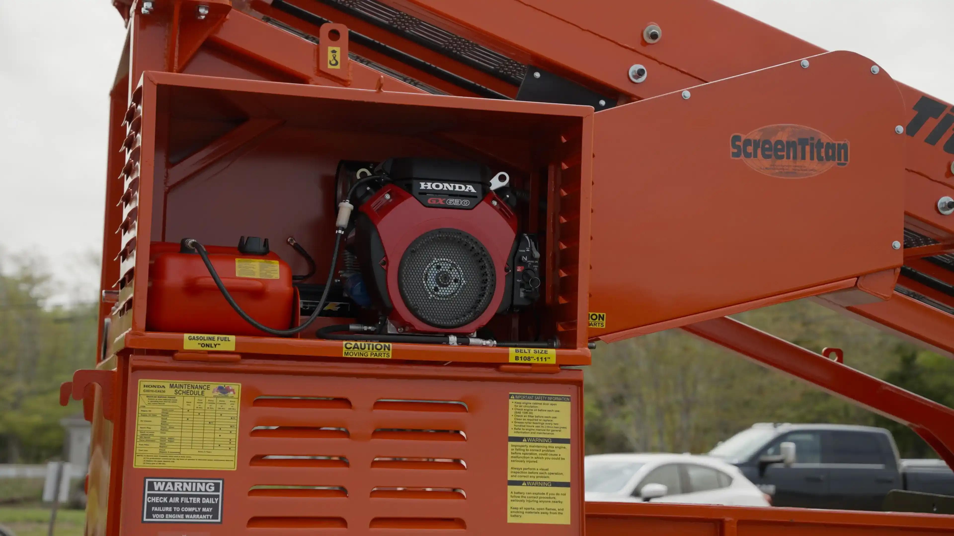 Engine bay of a ScreenTitan Ultra