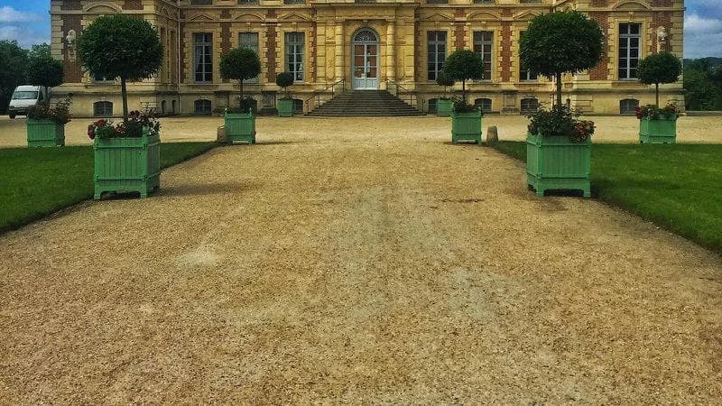 Crushed stone driveway