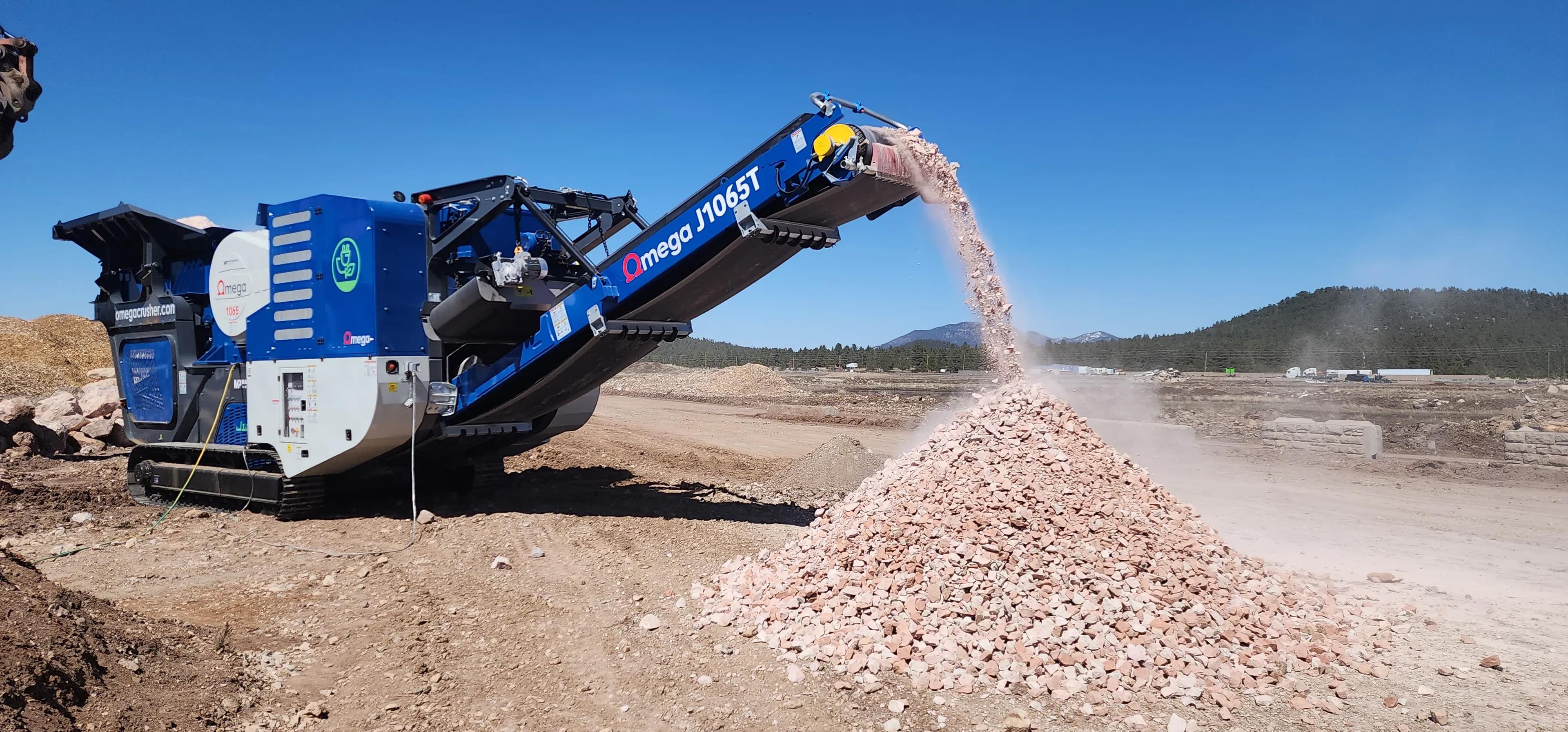 Omega j1065t crushing stone