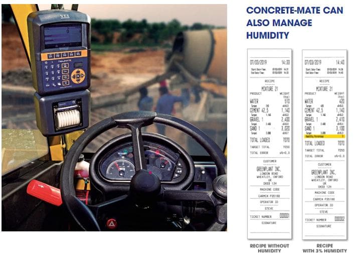 Carmix 3500 TC print out for concrete mix