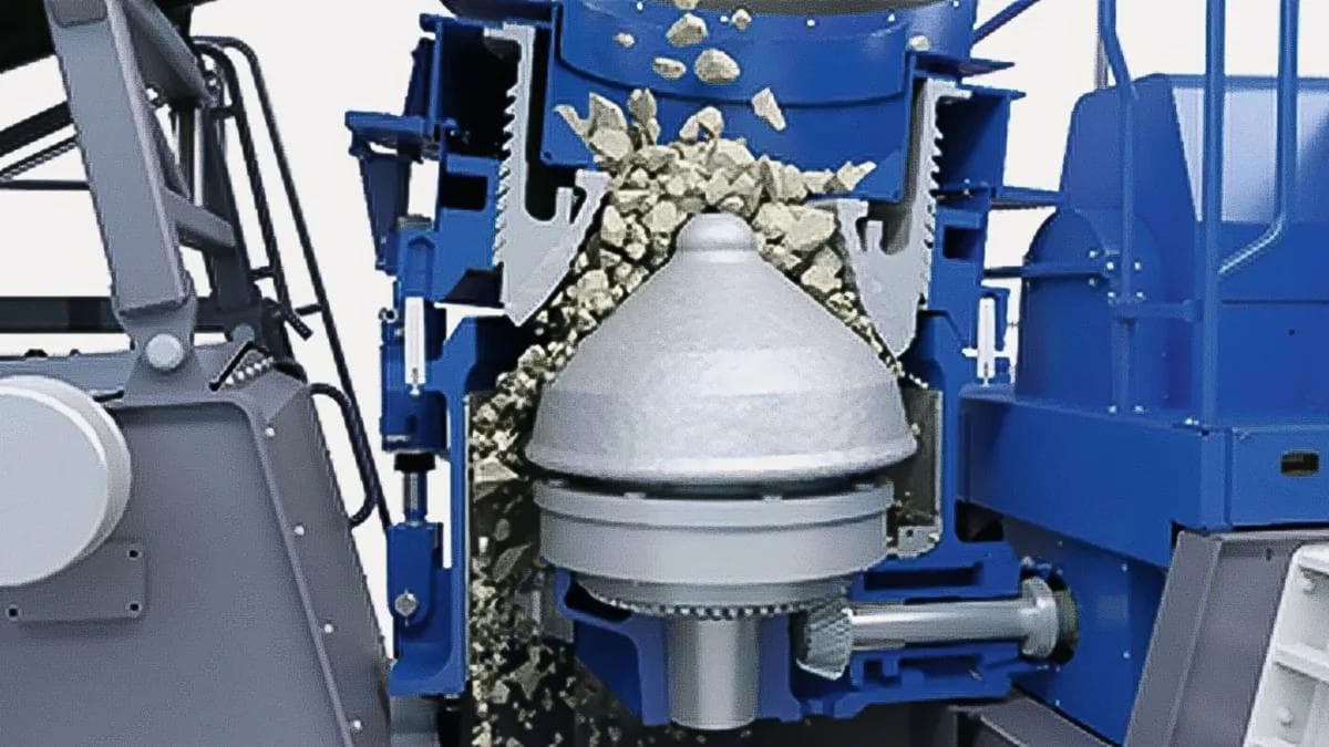 Cone crusher cross section