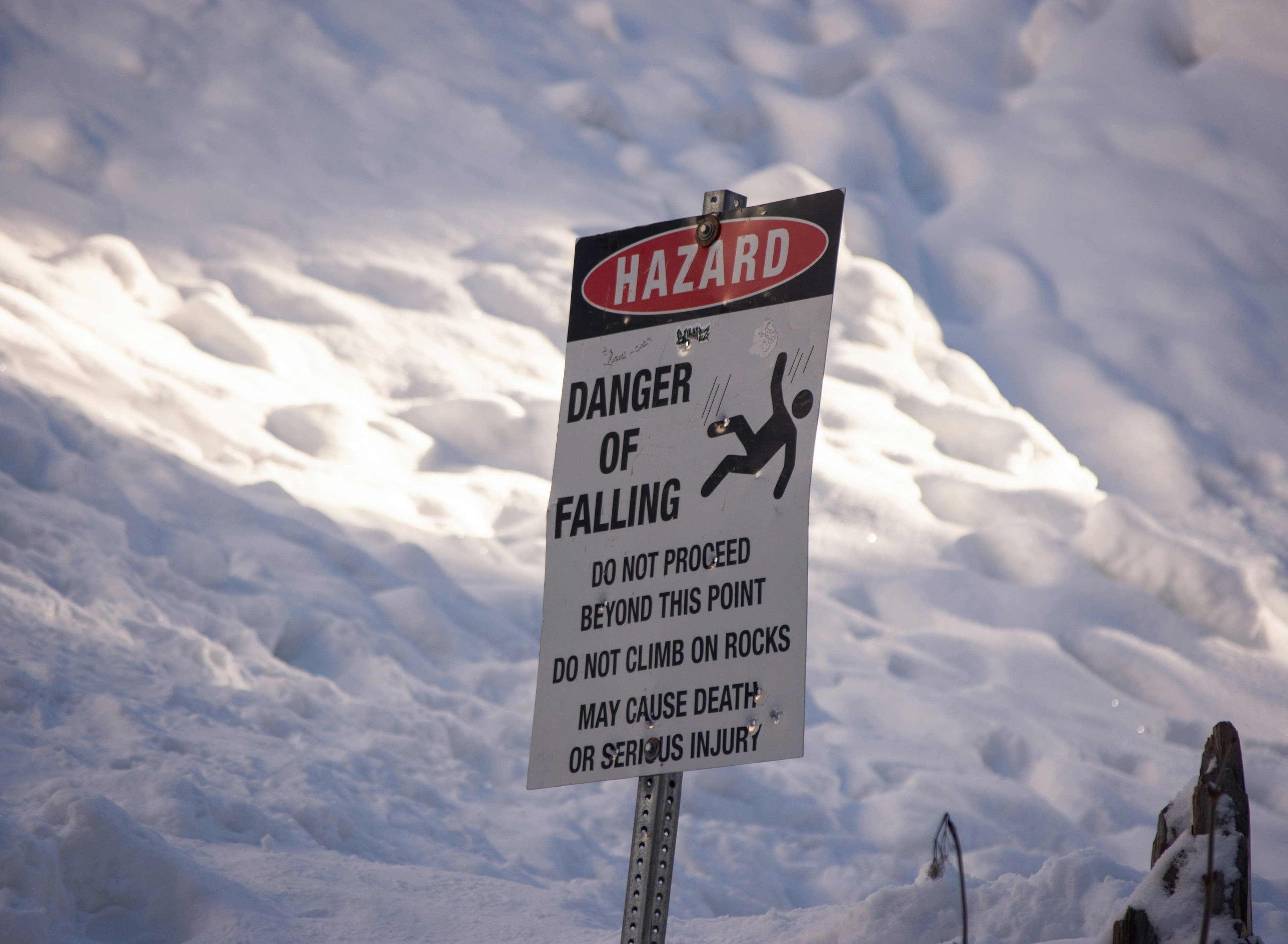 hazard sign - danger of falling
